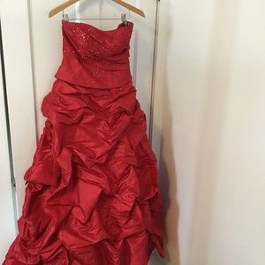 Ball gown, David’s Bridal gown.